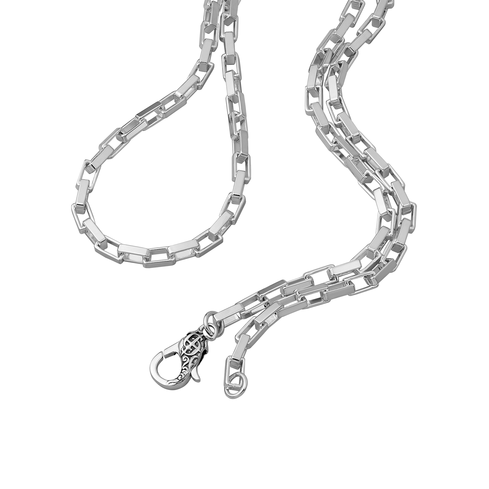 Rectangle Link Chain Necklace x 3mm - Rectangle Link Chain-CC-2.png
