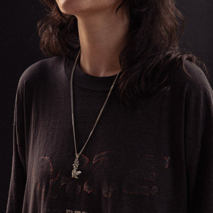 Freefall sterling silver necklace - on figure