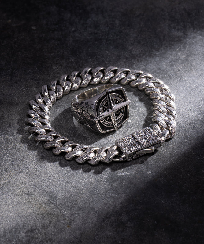 CLOCKS and COLOURS 27号 TIERCE シルバー925 Men's Rings | Sterling Silver & Stainless Steel Rings for Men