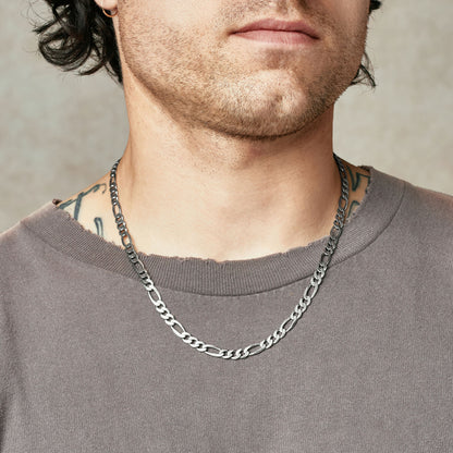 Sterling Silver Figaro Chain for Men