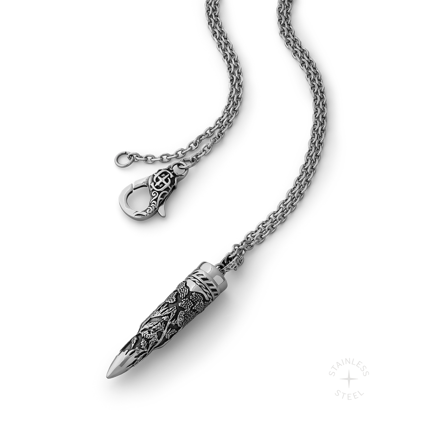 Recoil Stainless Steel bullet case storage pendant necklace