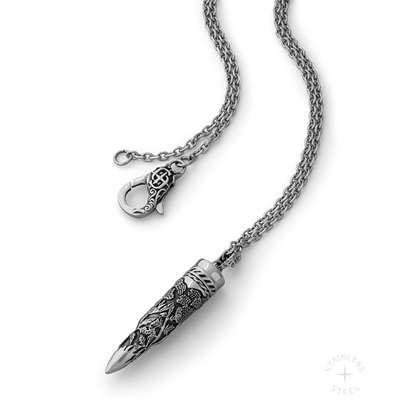 Recoil Stainless Steel bullet case storage pendant necklace