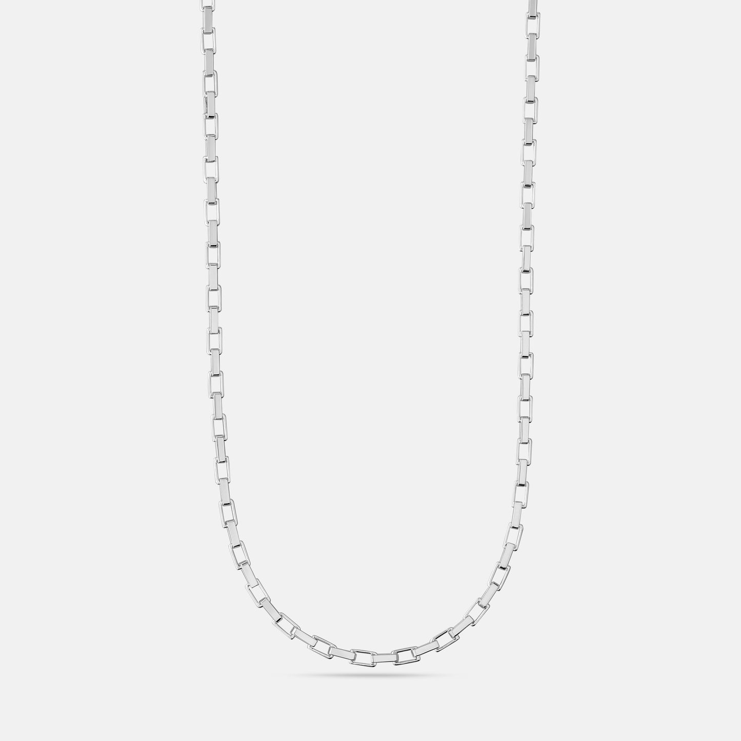 Rectangle Link Chain Necklace x 3mm