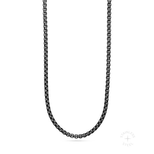 rounded box chain necklace for men